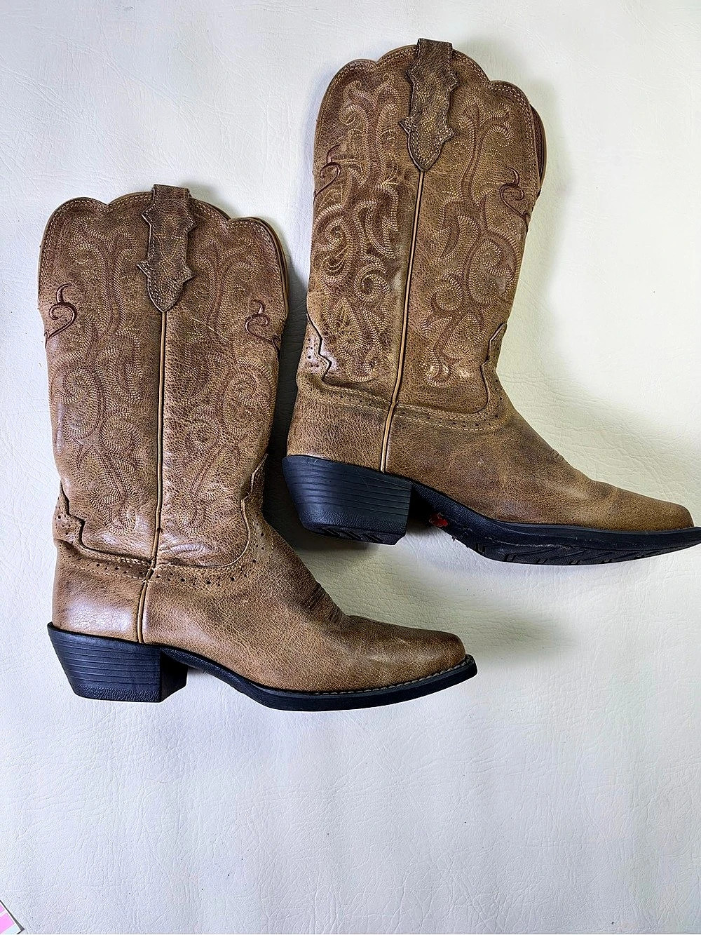 Justin Boots L2561 Leather Embroidered Western Boots US 7B